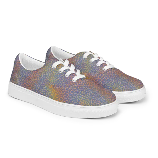 Martian Gridlock on a Men's Lace-Up Canvas Shoes