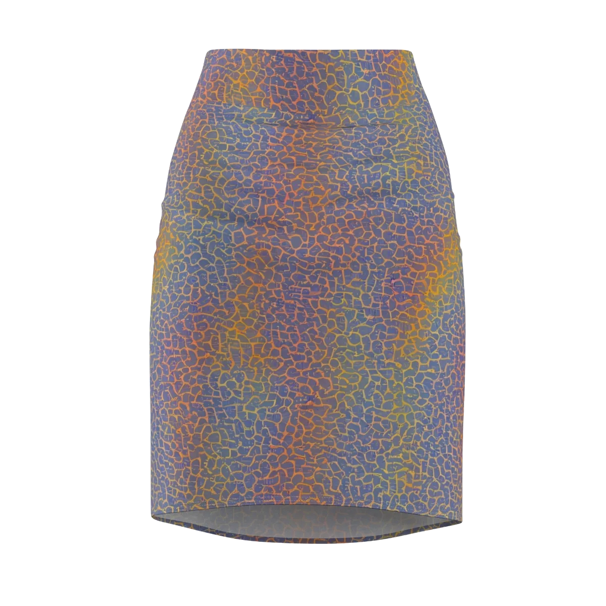 Martian Gridlock on Pencil Skirt — Front