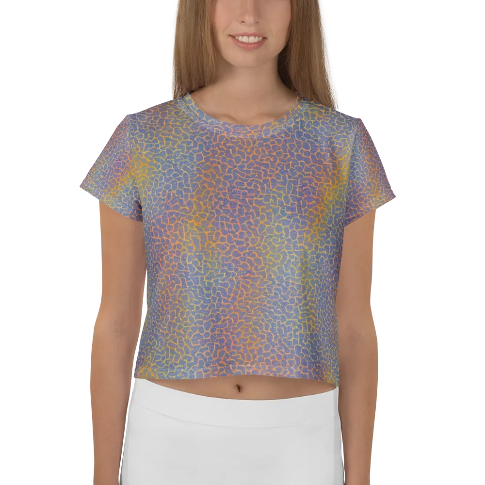 Martian Gridlock on Crop Tee — Front
