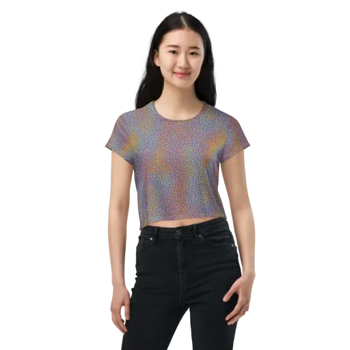 Martian Gridlock on a Crop Tee