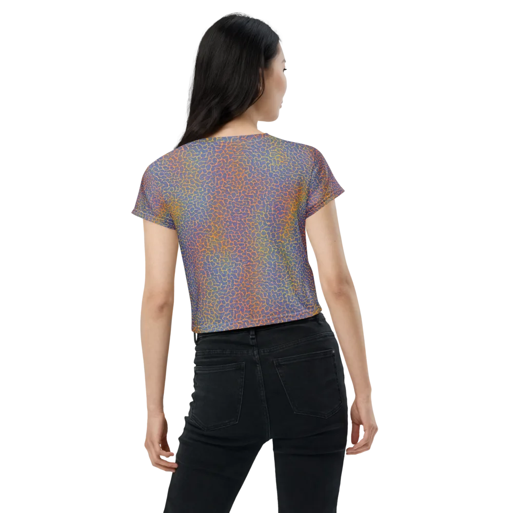 Martian Gridlock on Crop Tee — Back