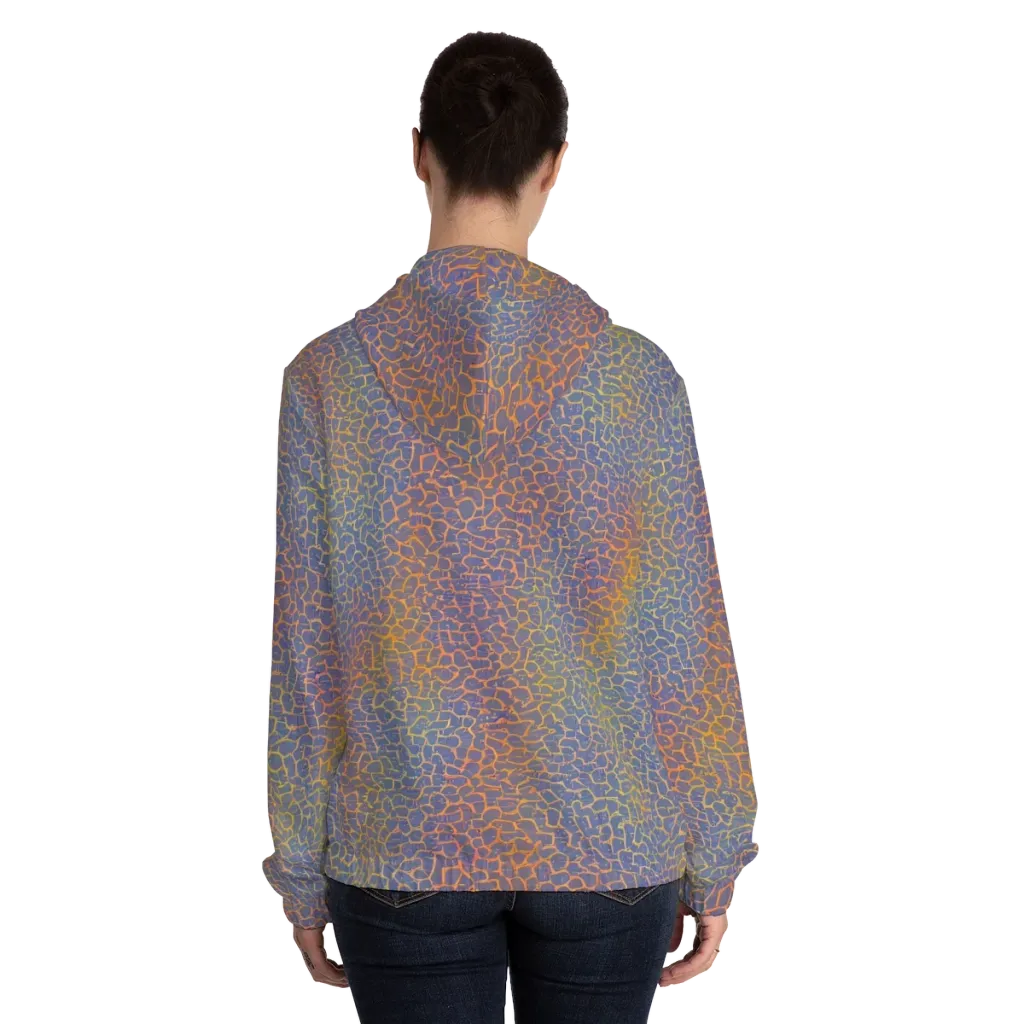 Martian Gridlock on Women's Full-Zip Hoodie — Back On Person