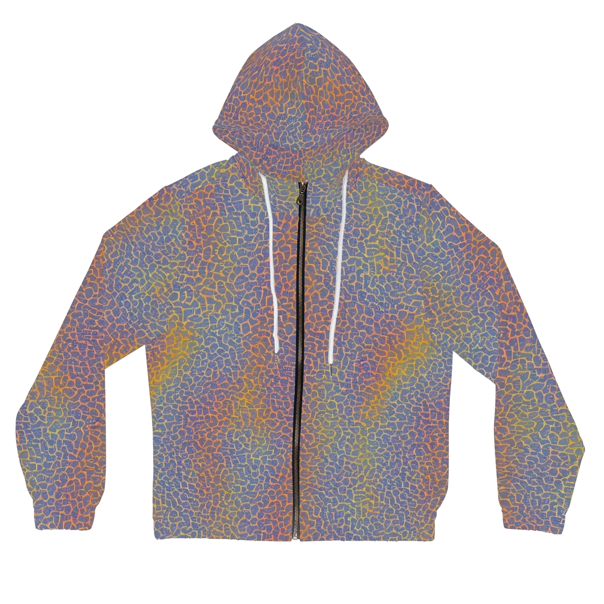 Martian Gridlock on Women's Full-Zip Hoodie — Front