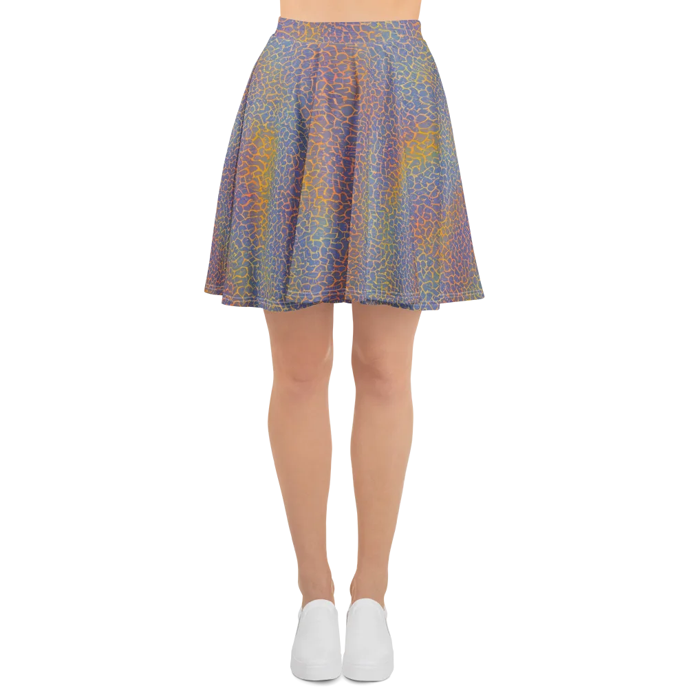 Martian Gridlock on Skater Skirt — Front