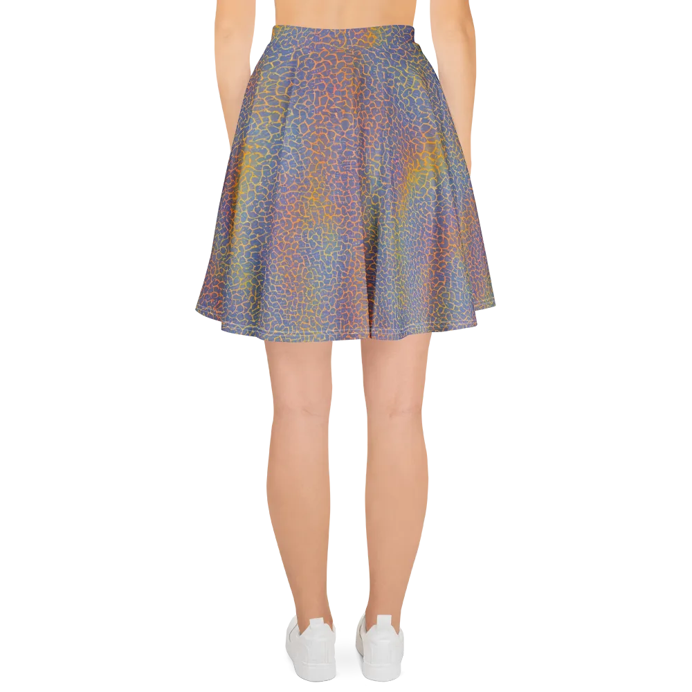 Martian Gridlock on Skater Skirt — Back