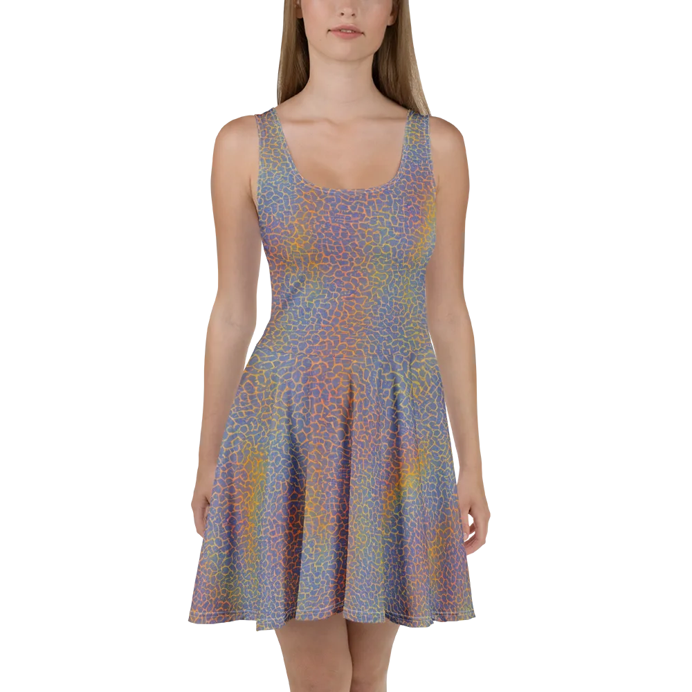 Martian Gridlock on Skater Dress — Front