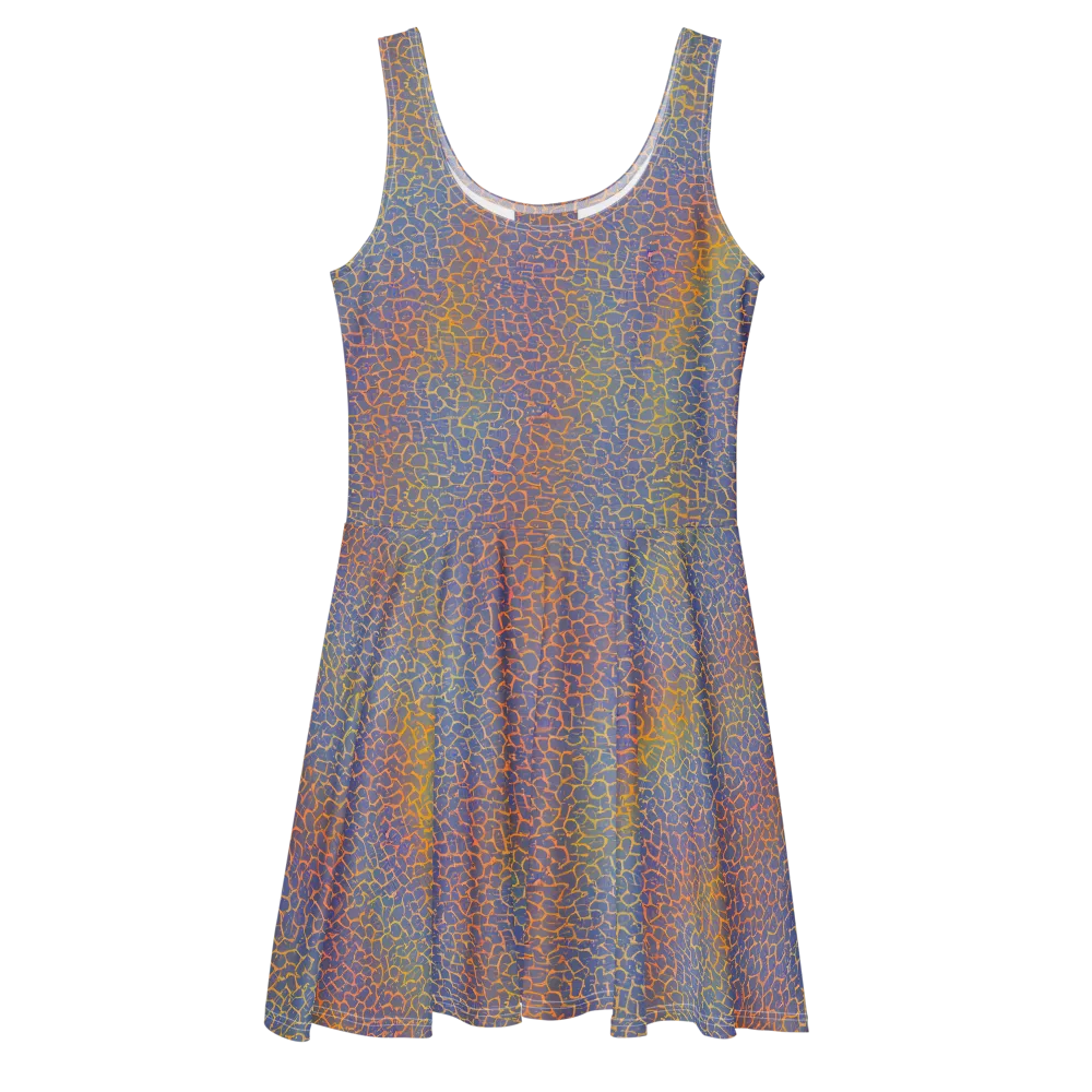 Martian Gridlock on Skater Dress — Front