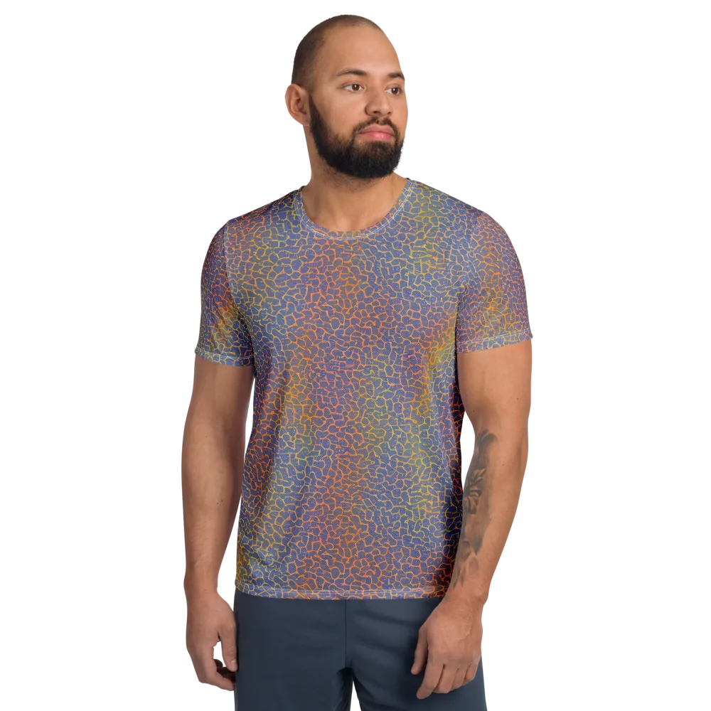 Martian Gridlock on Men's Athletic T-Shirt — Front