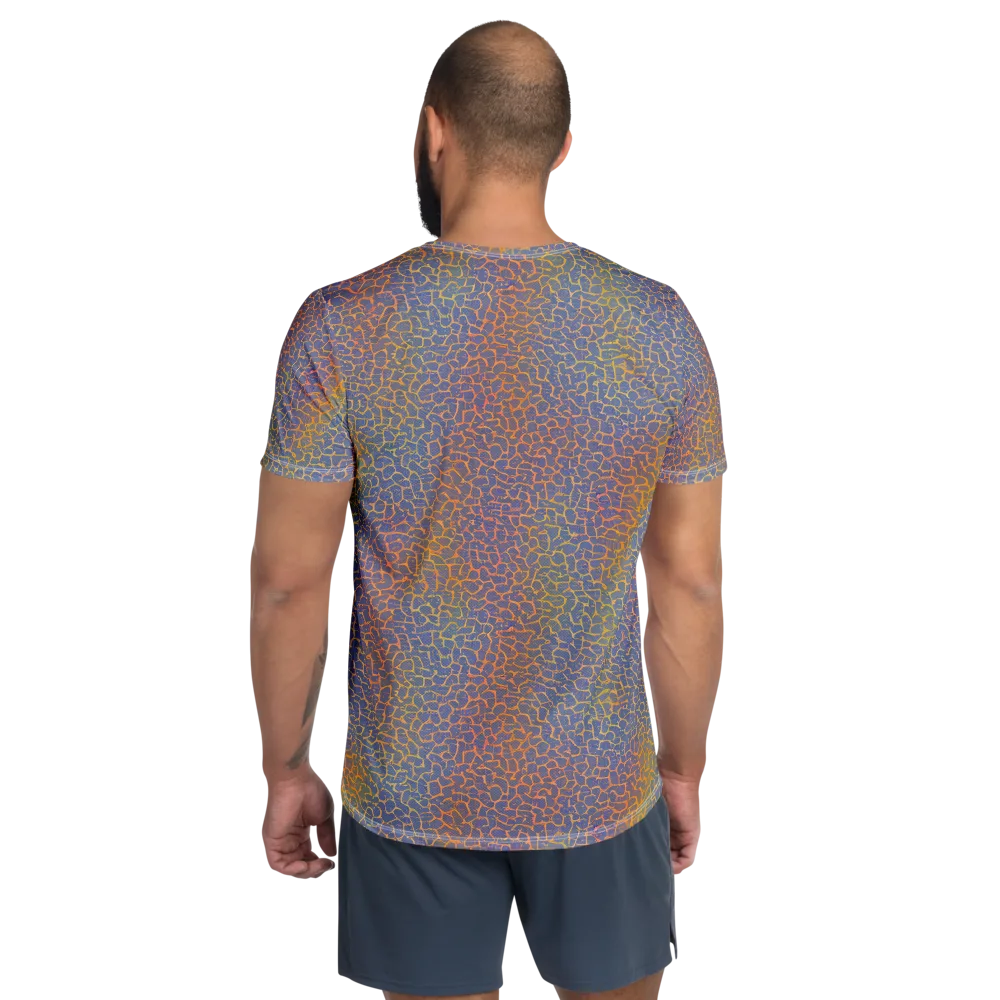 Martian Gridlock on Men's Athletic T-Shirt — Back