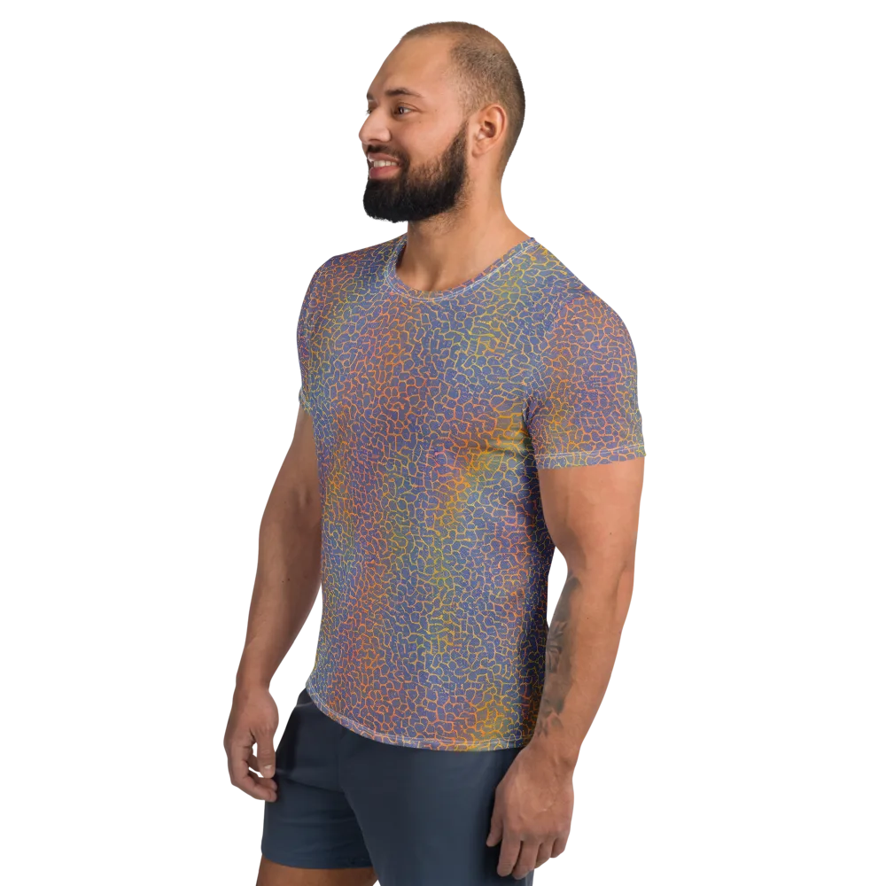 Martian Gridlock on Men's Athletic T-Shirt — Left