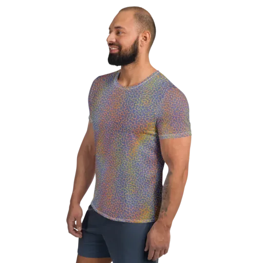 Martian Gridlock on a Men's Athletic T-Shirt
