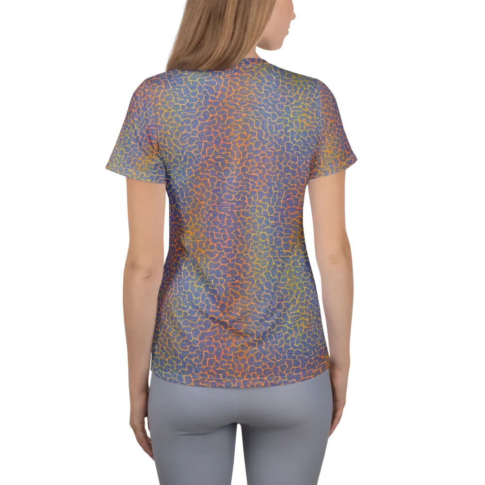 Martian Gridlock on Women's Athletic T-Shirt — Back