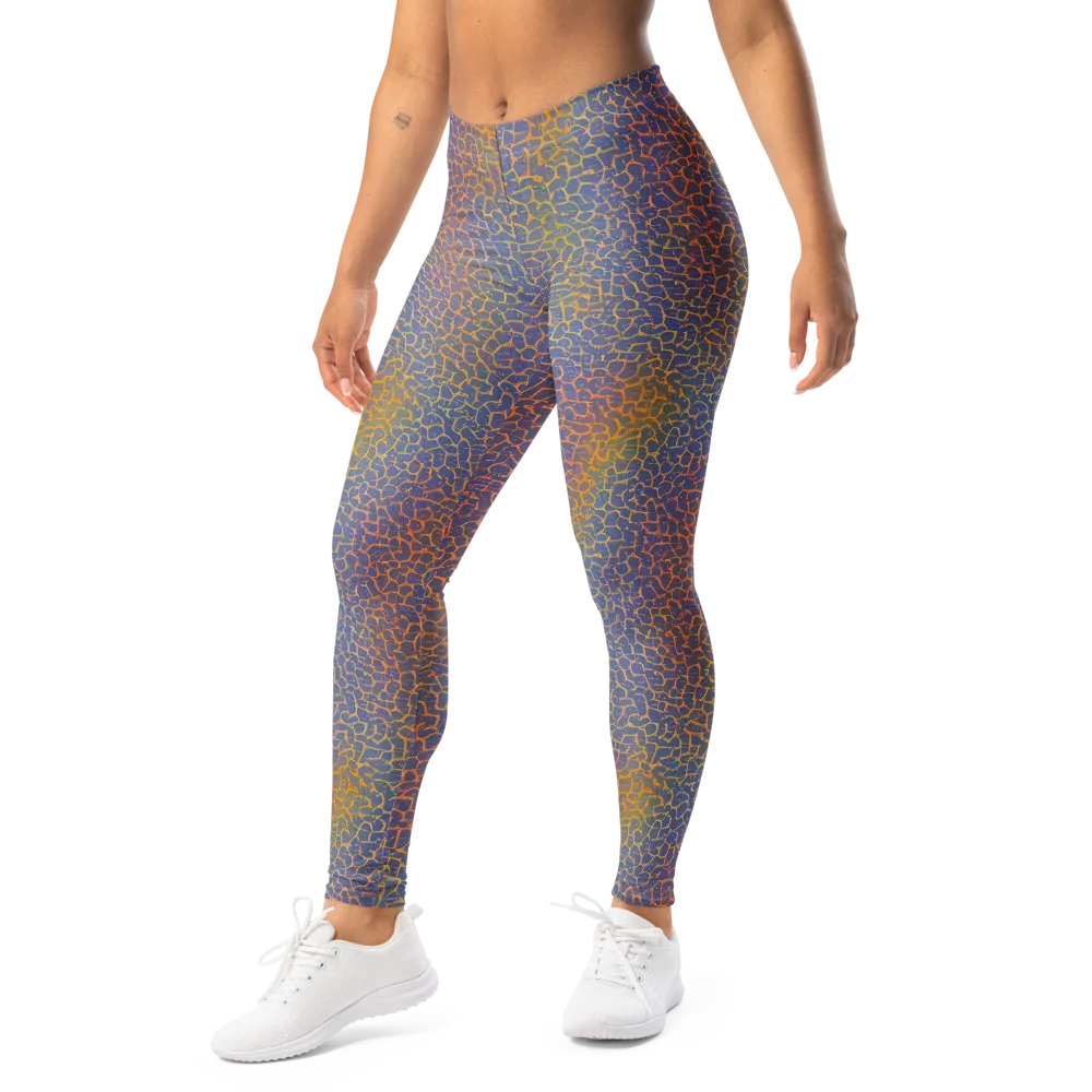 Martian Gridlock on Leggings — Left Front