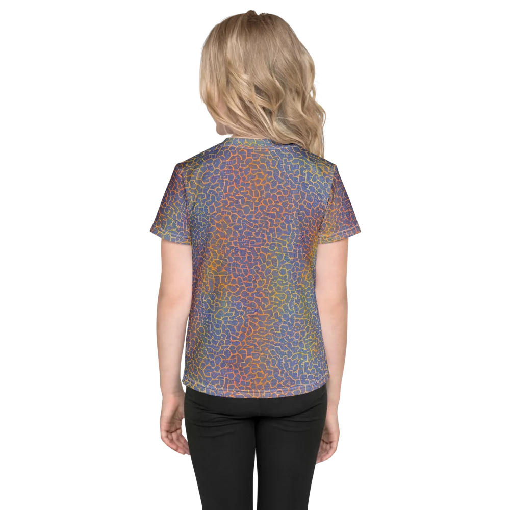Martian Gridlock on Kids Crew Neck T-Shirt — Back