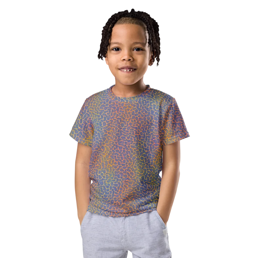 Martian Gridlock on Kids Crew Neck T-Shirt — Front