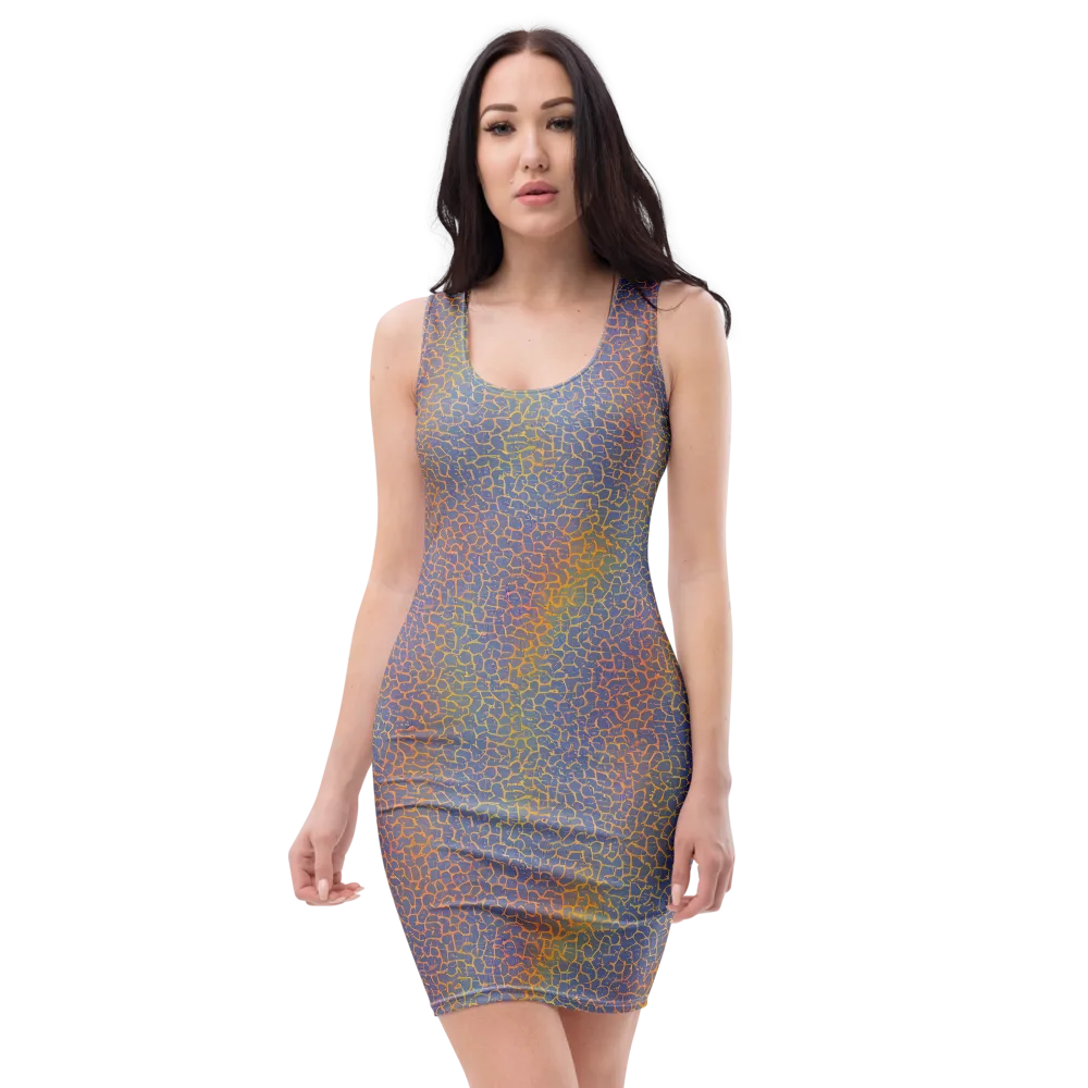 Martian Gridlock on Bodycon Dress — Front