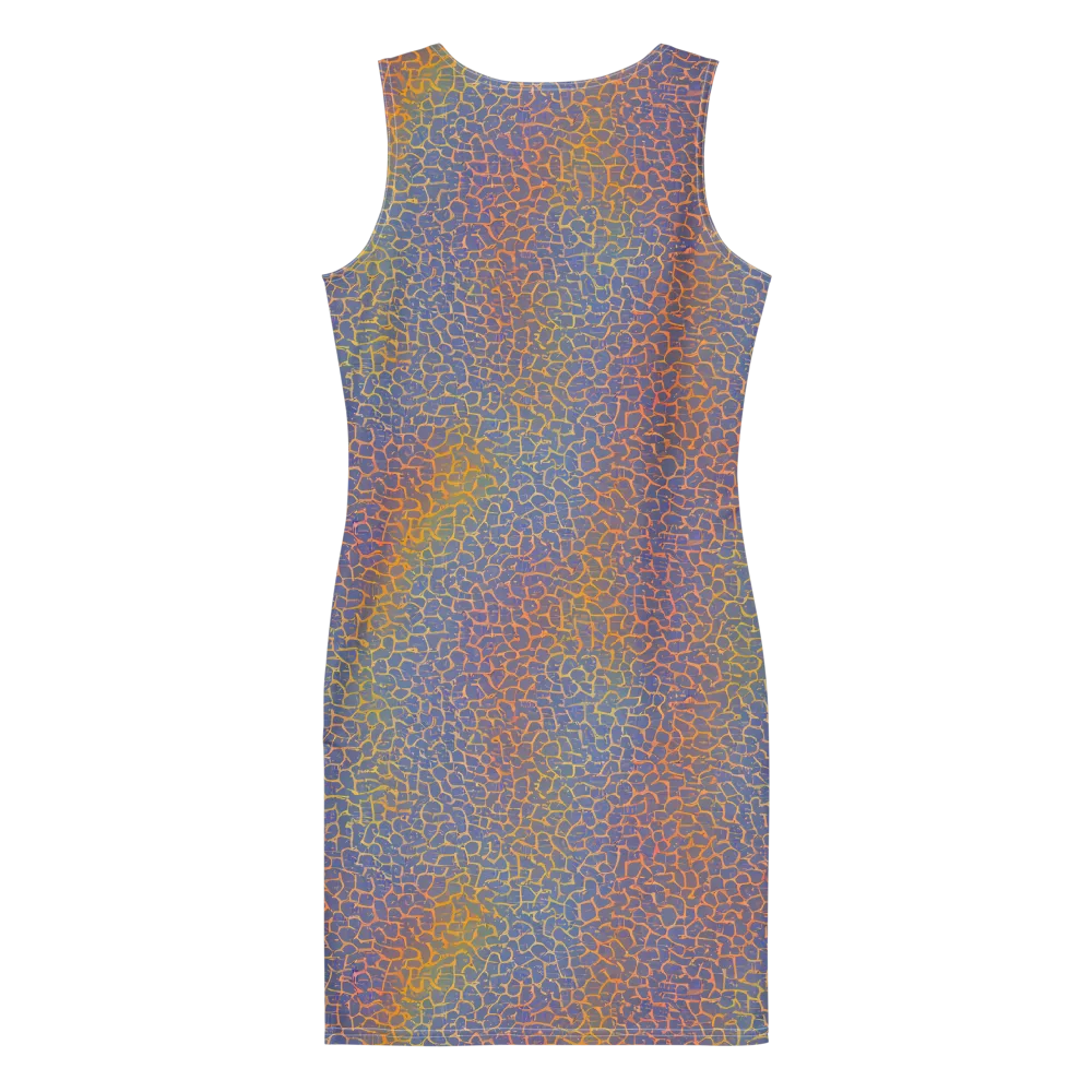 Martian Gridlock on Bodycon Dress — Back