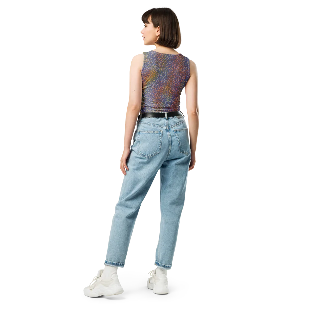 Martian Gridlock on Crop Top — Back