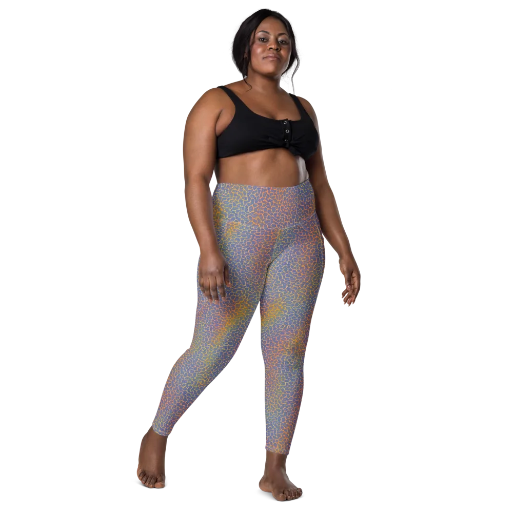 Martian Gridlock on Leggings with Pockets — Front