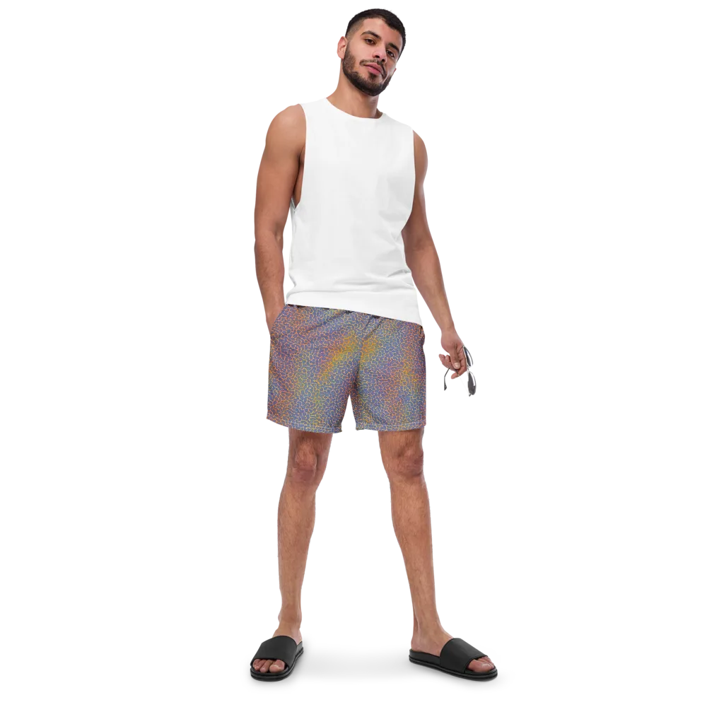 Martian Gridlock on Swim Trunks — Front