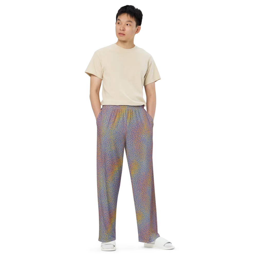 Martian Gridlock on Wide-Leg Pants — Front