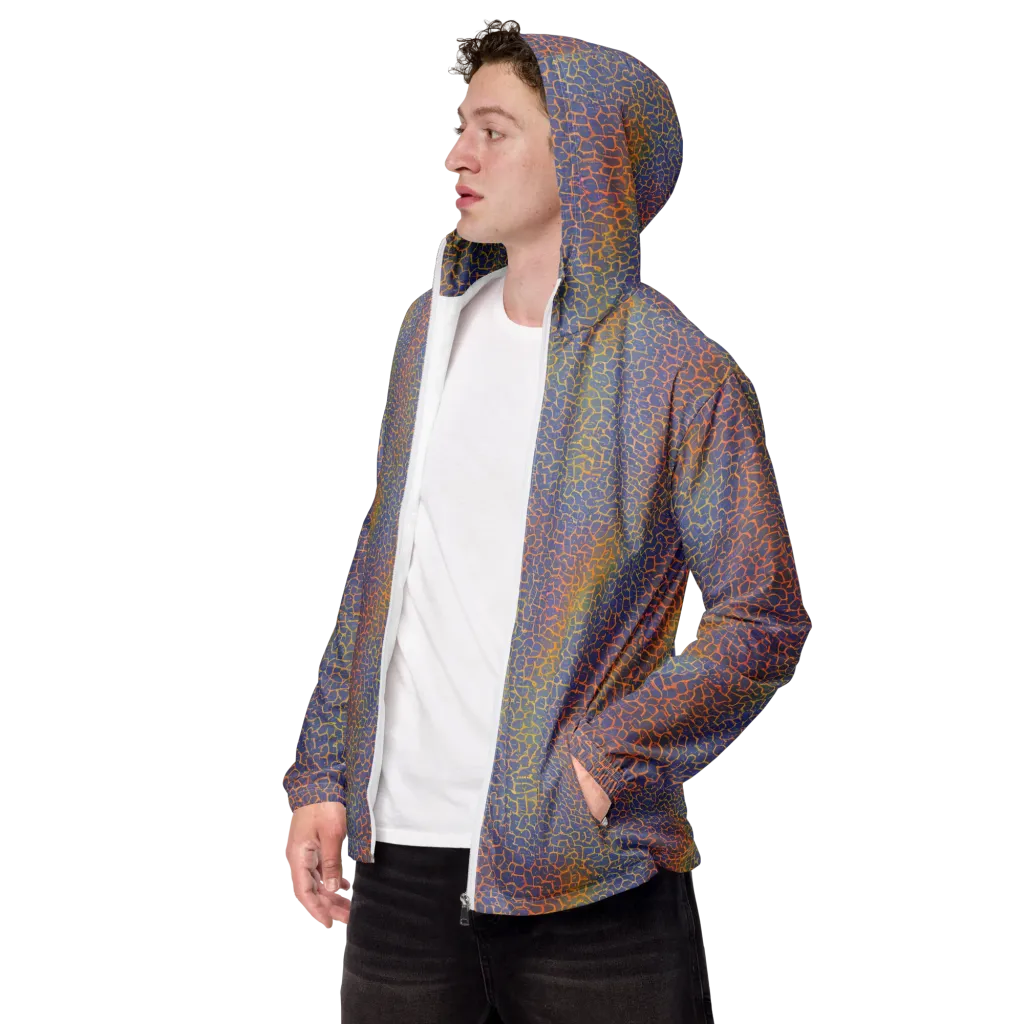 Martian Gridlock on Men's Windbreaker — Left Front