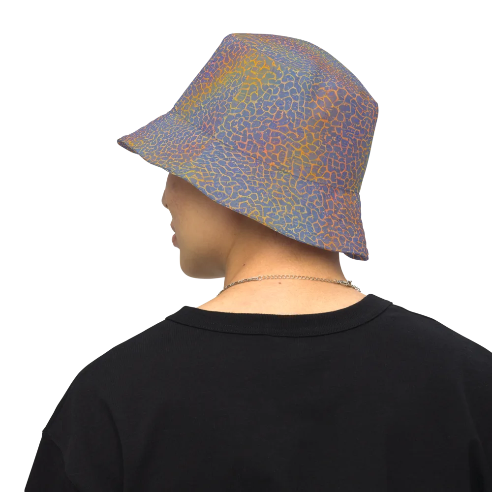 Martian Gridlock on Reversible Bucket Hat — Back Inside