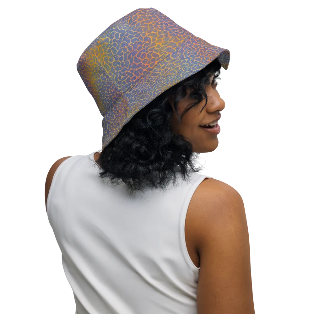 Martian Gridlock on Reversible Bucket Hat — Right Outside