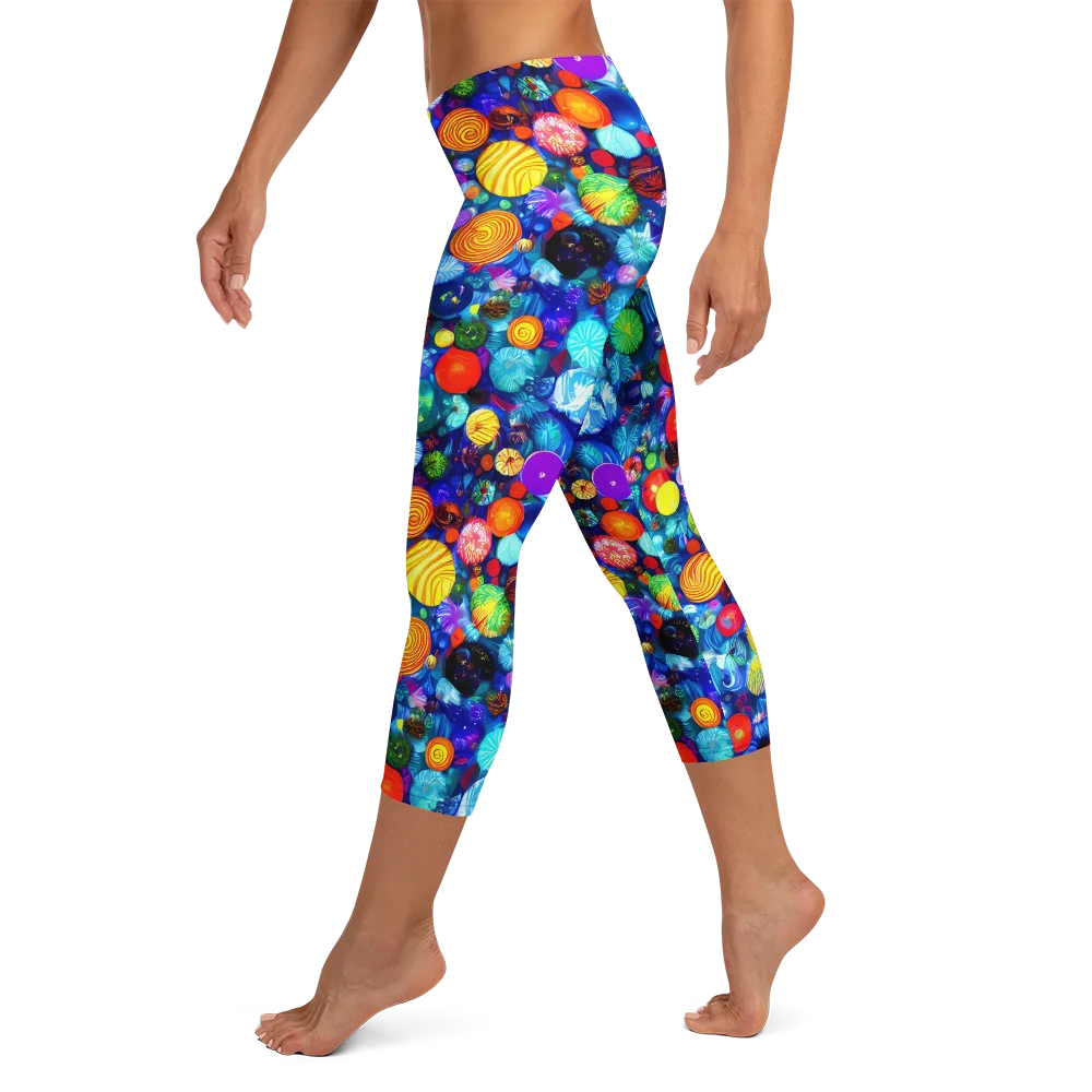 Chroma Dazzle on Capri Leggings — Left