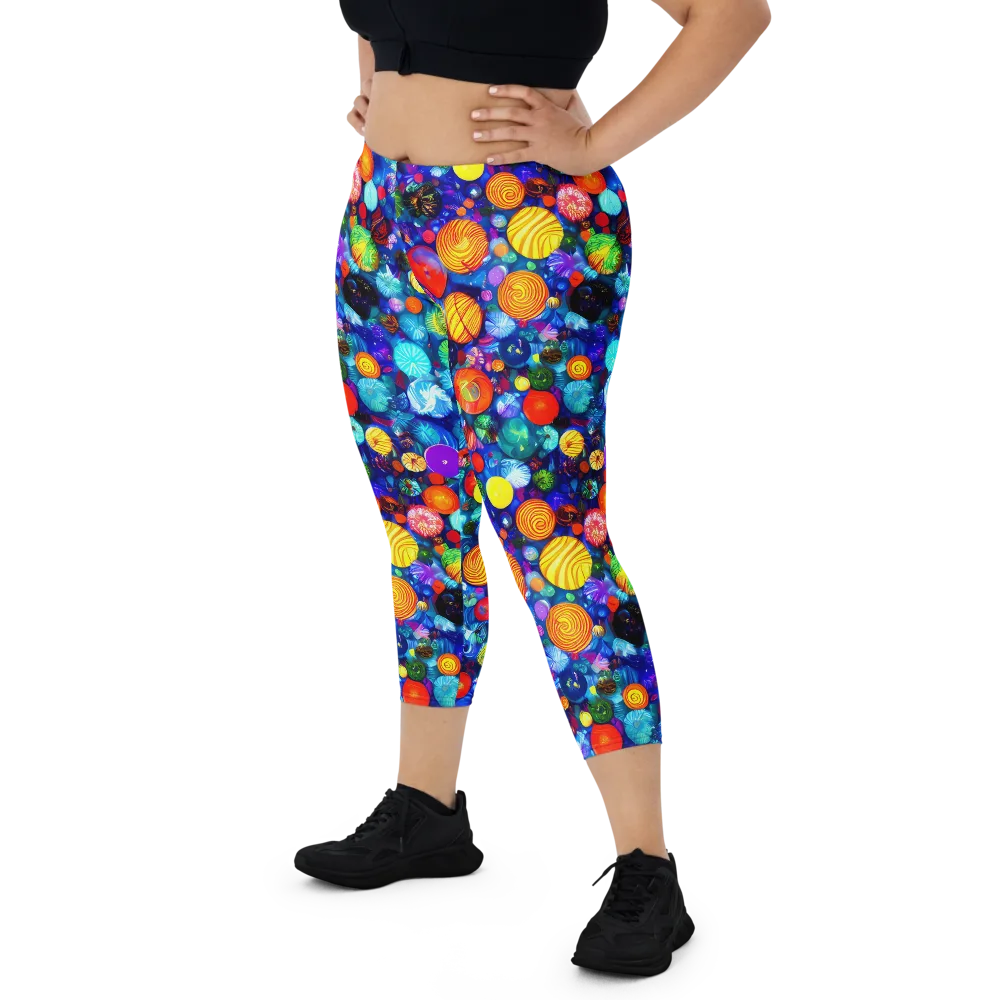 Chroma Dazzle on Capri Leggings — Front