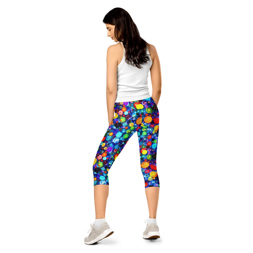 Chroma Dazzle on Capri Leggings — Back
