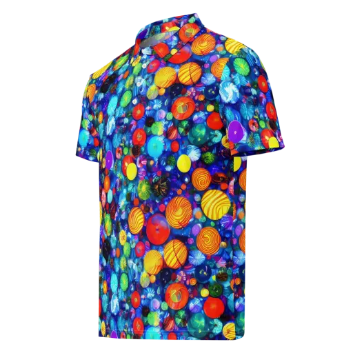 Chroma Dazzle on a Men's Slim Fit Polo Shirt
