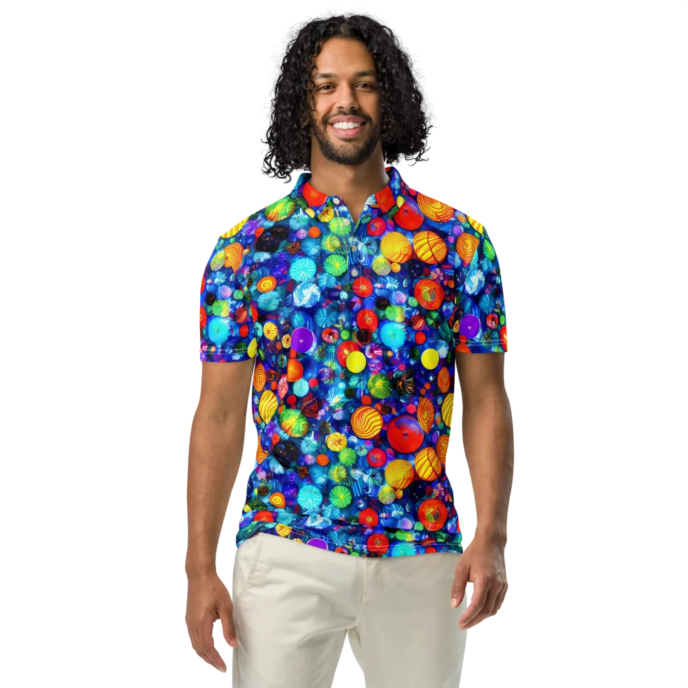Chroma Dazzle on Men's Slim Fit Polo Shirt — Front