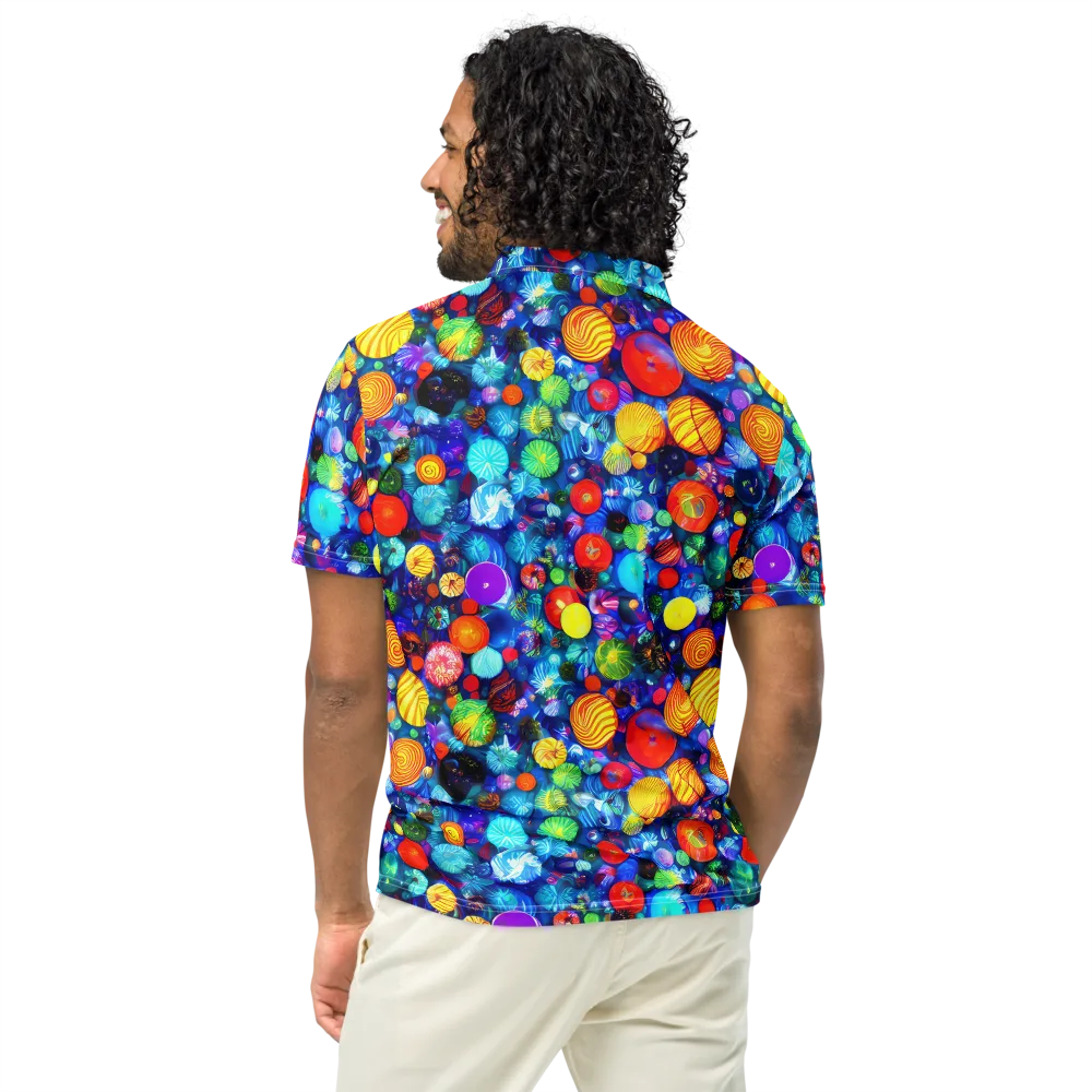 Chroma Dazzle on Men's Slim Fit Polo Shirt — Back