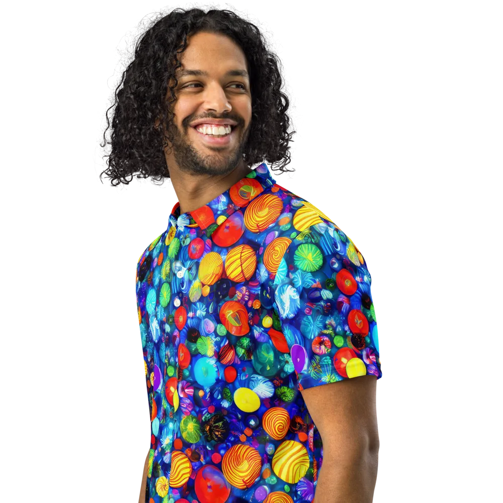 Chroma Dazzle on Men's Slim Fit Polo Shirt — Left Front