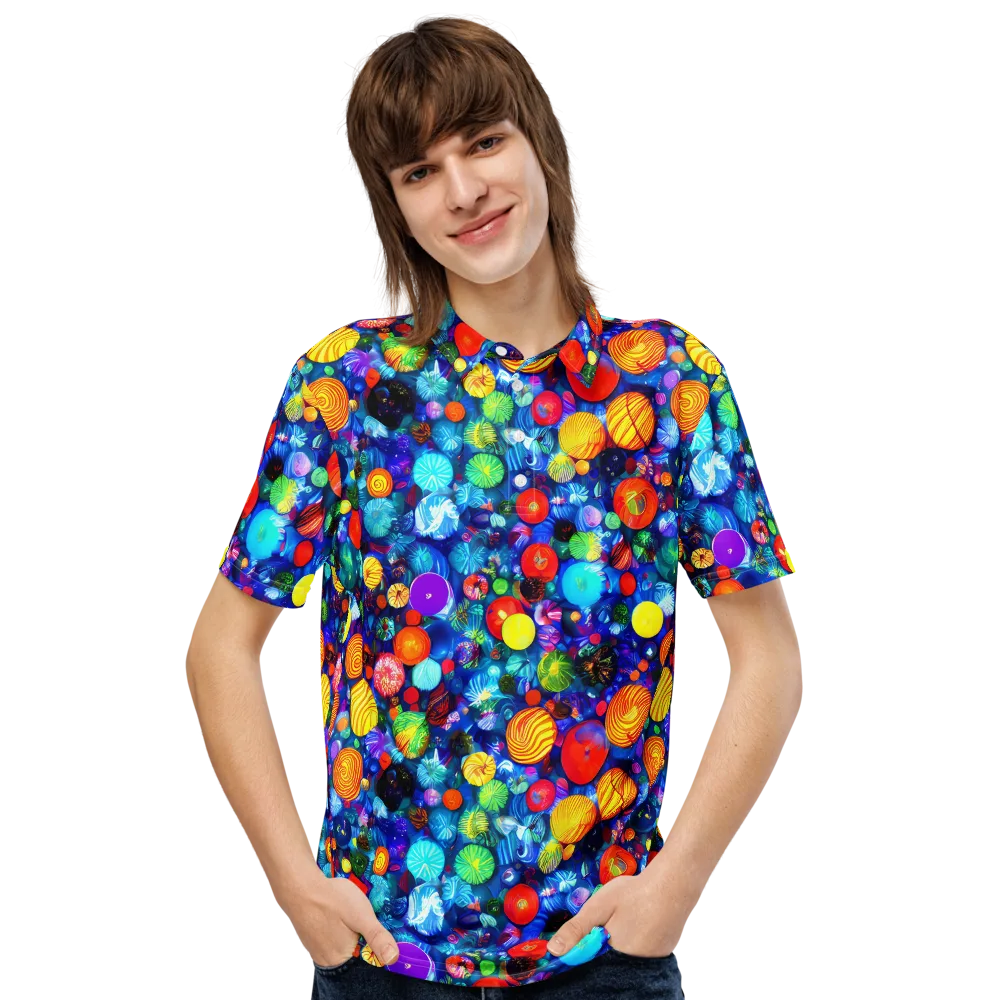 Chroma Dazzle on Men's Slim Fit Polo Shirt — Front