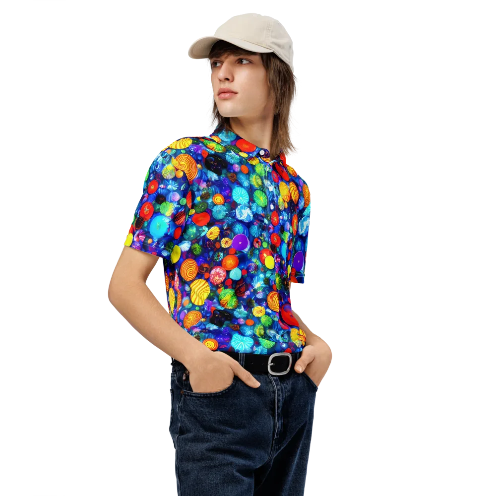 Chroma Dazzle on Men's Slim Fit Polo Shirt — Right Front