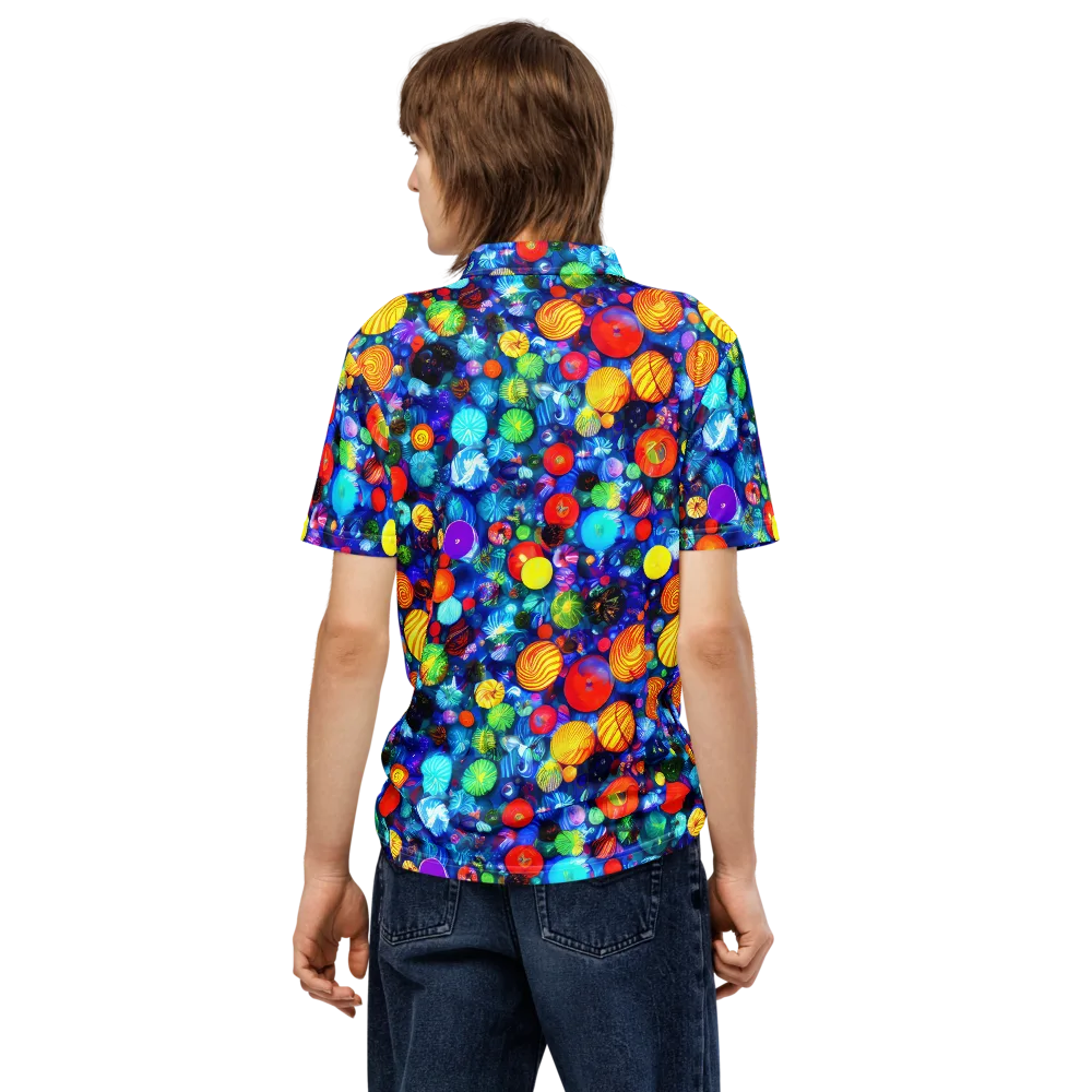 Chroma Dazzle on Men's Slim Fit Polo Shirt — Back