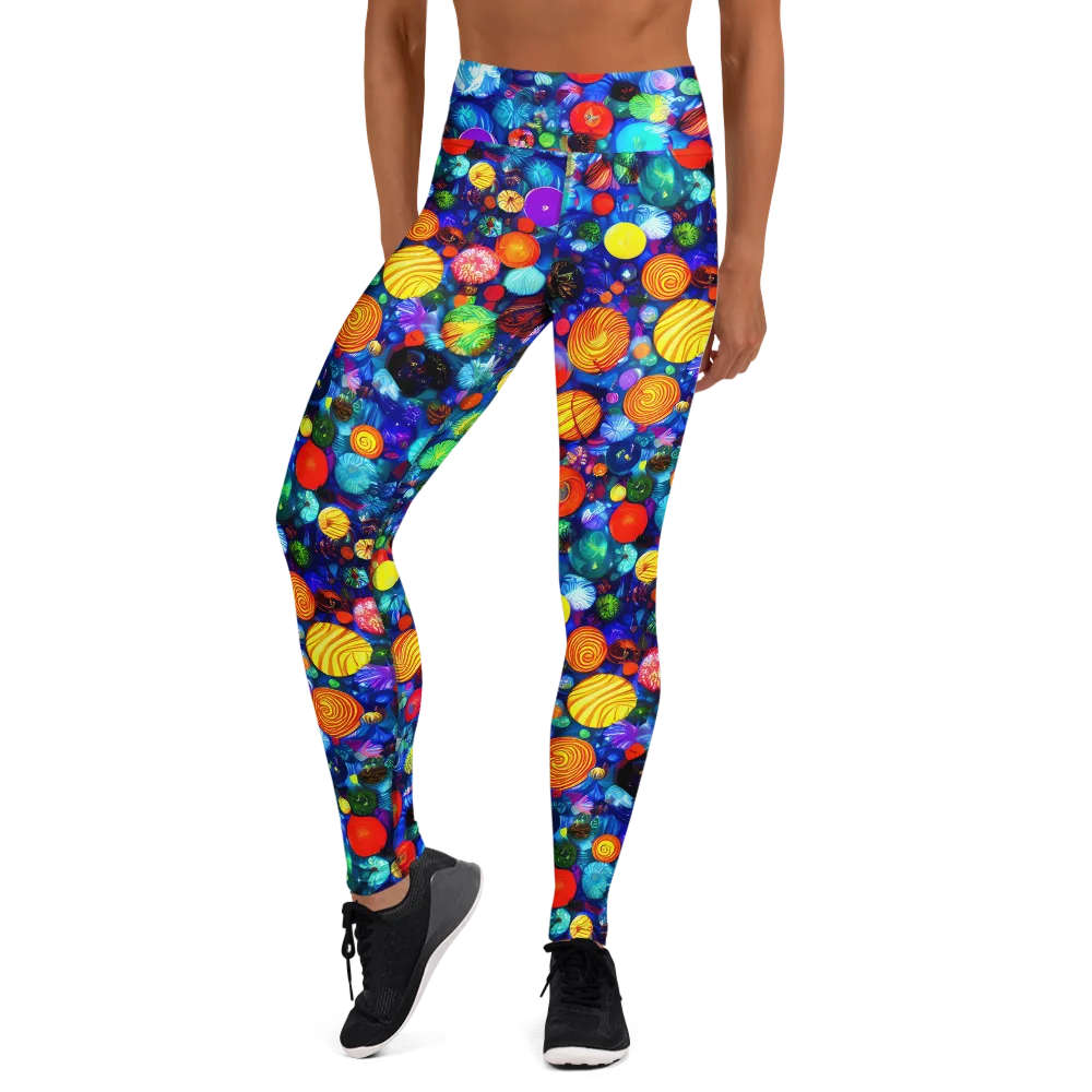 Chroma Dazzle on Yoga Leggings — Front
