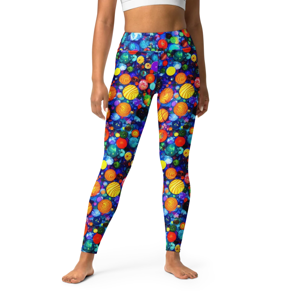 Chroma Dazzle on Yoga Leggings — Front
