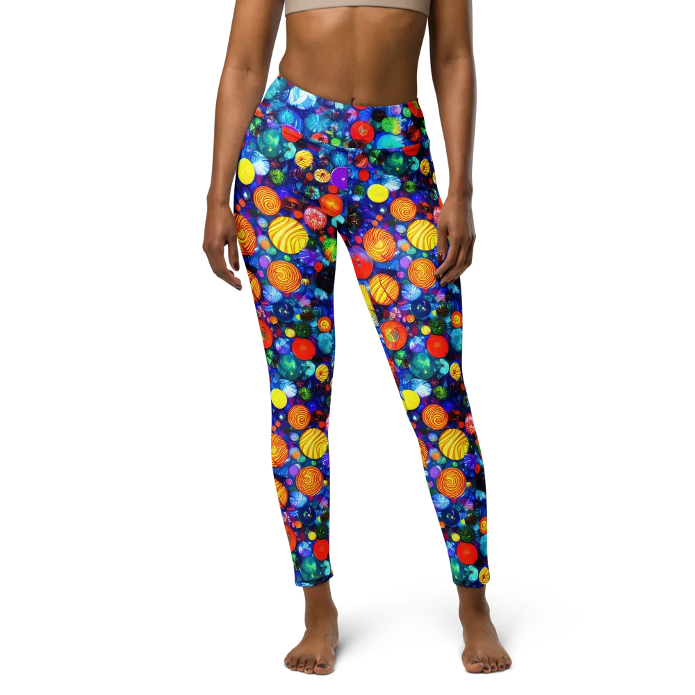 Chroma Dazzle on Yoga Leggings — Front