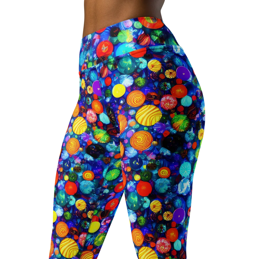 Chroma Dazzle on Yoga Leggings — Left Front