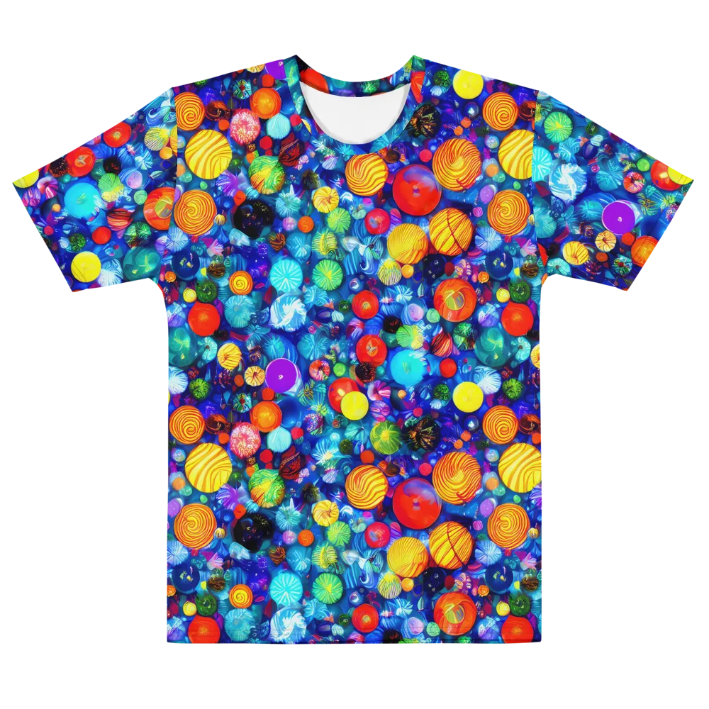 Chroma Dazzle on Men's Cotton Crew Neck T-Shirt — Front
