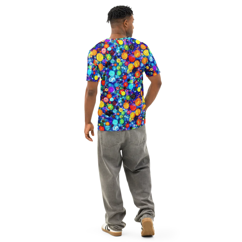 Chroma Dazzle on Men's Cotton Crew Neck T-Shirt — Back