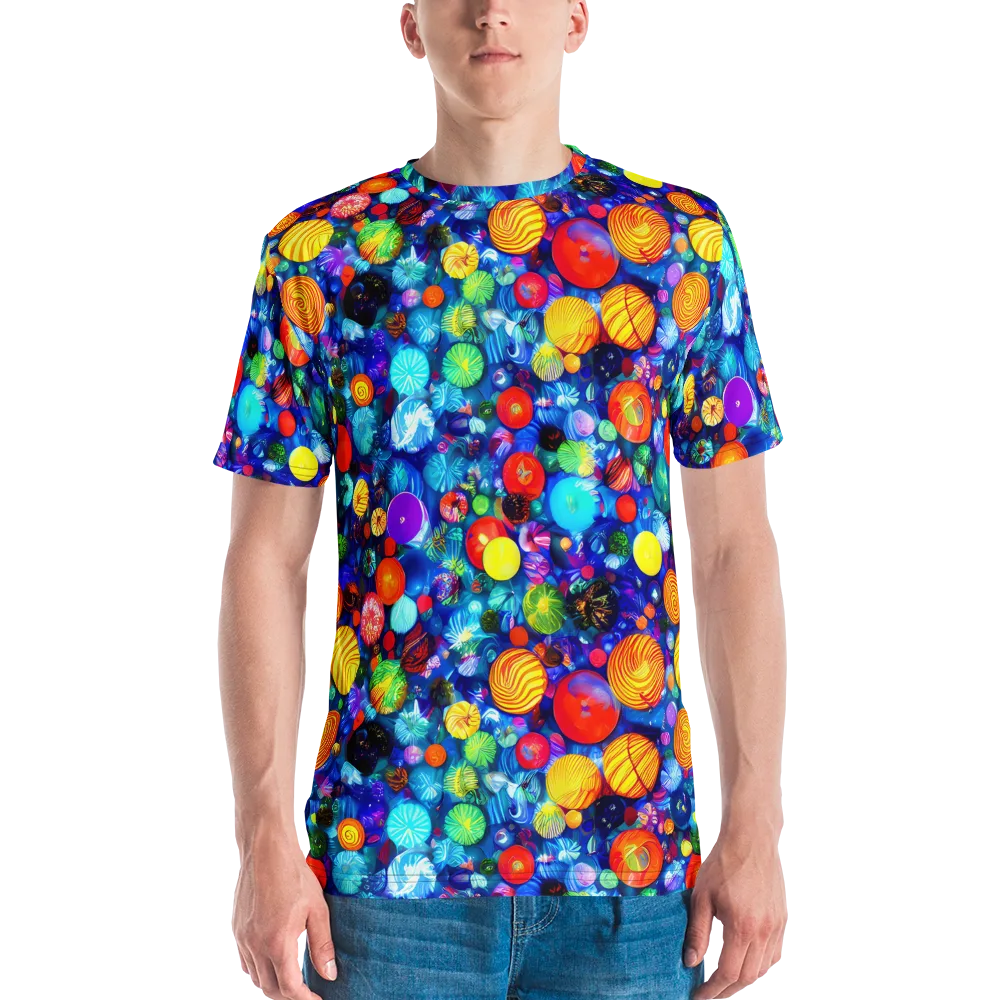Chroma Dazzle on Men's Crew Neck T-Shirt — Front