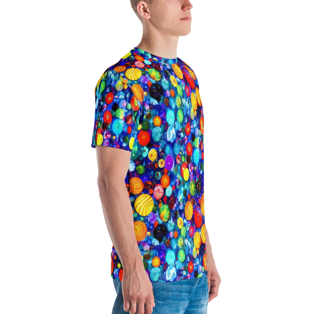 Chroma Dazzle on Men's Crew Neck T-Shirt — Right