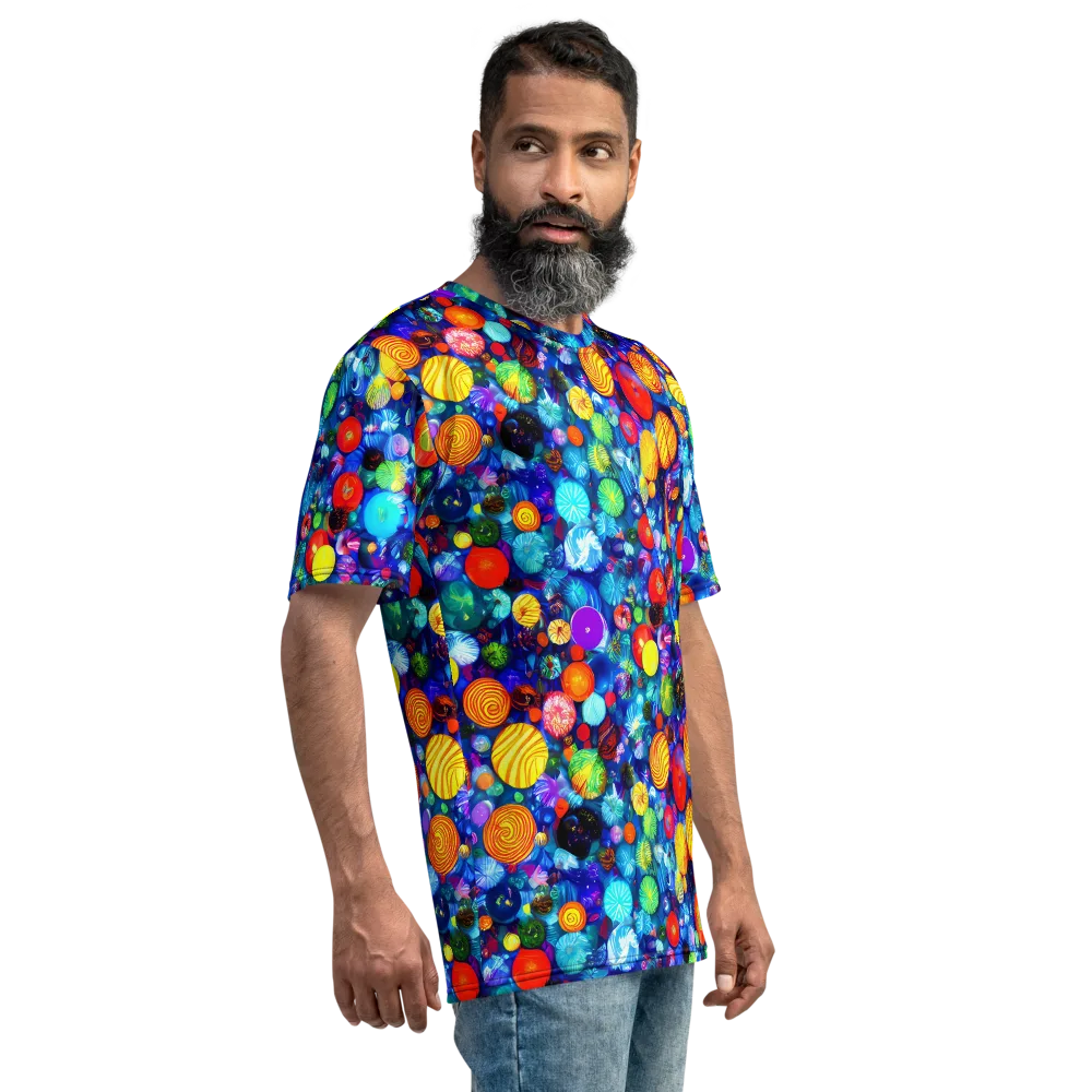 Chroma Dazzle on Men's Crew Neck T-Shirt — Right