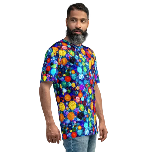 Chroma Dazzle on a Men's Crew Neck T-Shirt