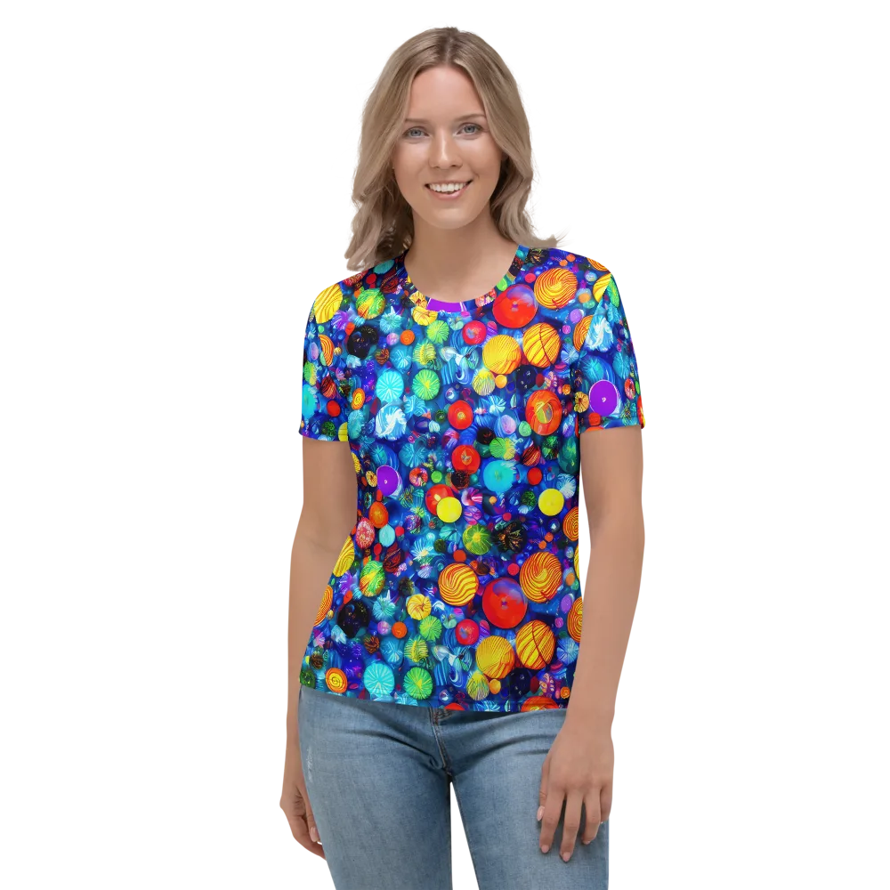 Chroma Dazzle on Women's Crew Neck T-Shirt — Front