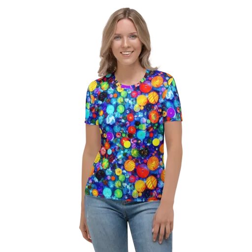 Chroma Dazzle on a Women's Crew Neck T-Shirt